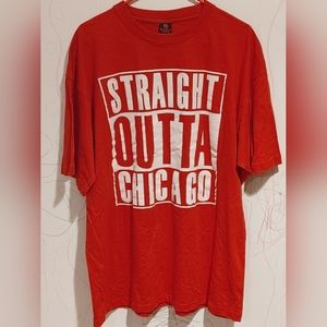 Straight Outta Chicago men's tee in red size XXL